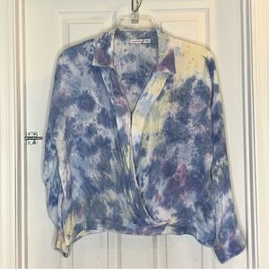 Young fabulous & broke Jayden Tie Dye Surplice Top Size Large